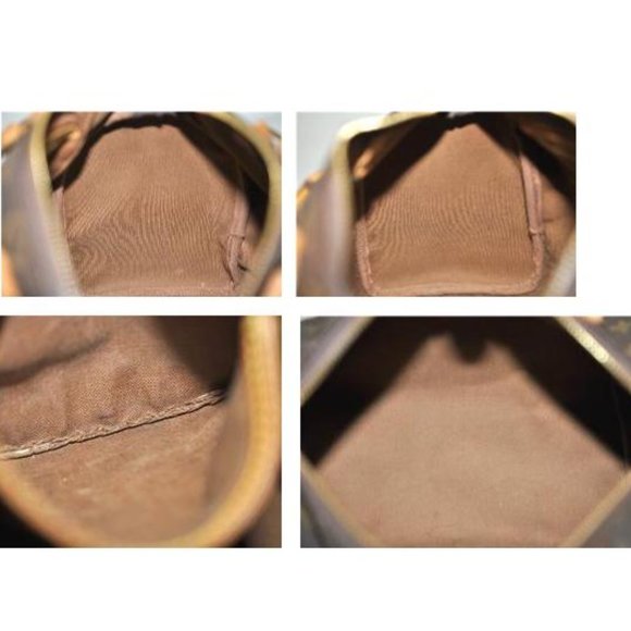 Vintage Louis Vuitton Speedy 25 Monogram Logo Satchel Boston Bag Brown Tan - Picture 7 of 16